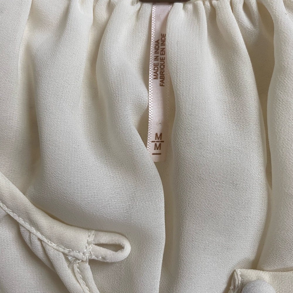 Free People Floral Embroidered Women's Top - Cream and Green - Picture 4 of 4